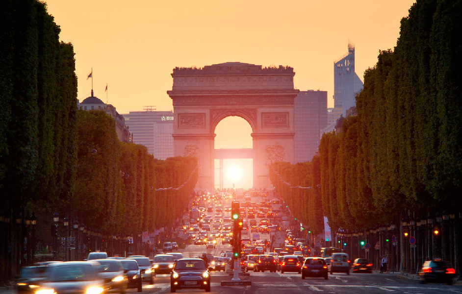 Champs Elysees image with new year eve