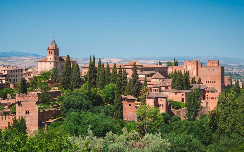 best time to visit Alhambra feature image in dron view