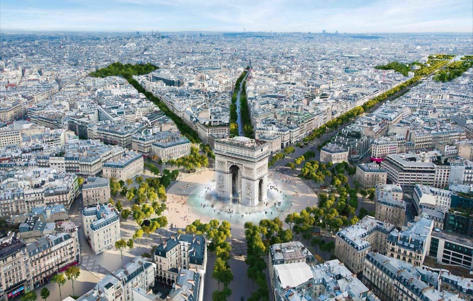 Champs-Élysées top view