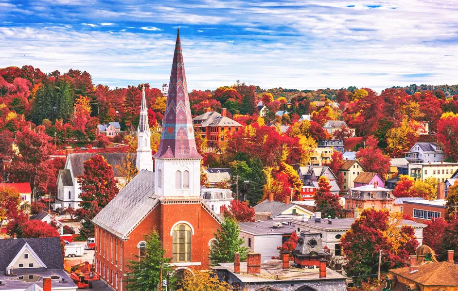 Vermont is the best places to visit in october
