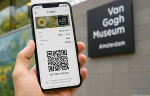 timed e-ticket or QR code