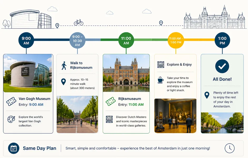 Van Gogh and Rijksmuseum Tickets timeline